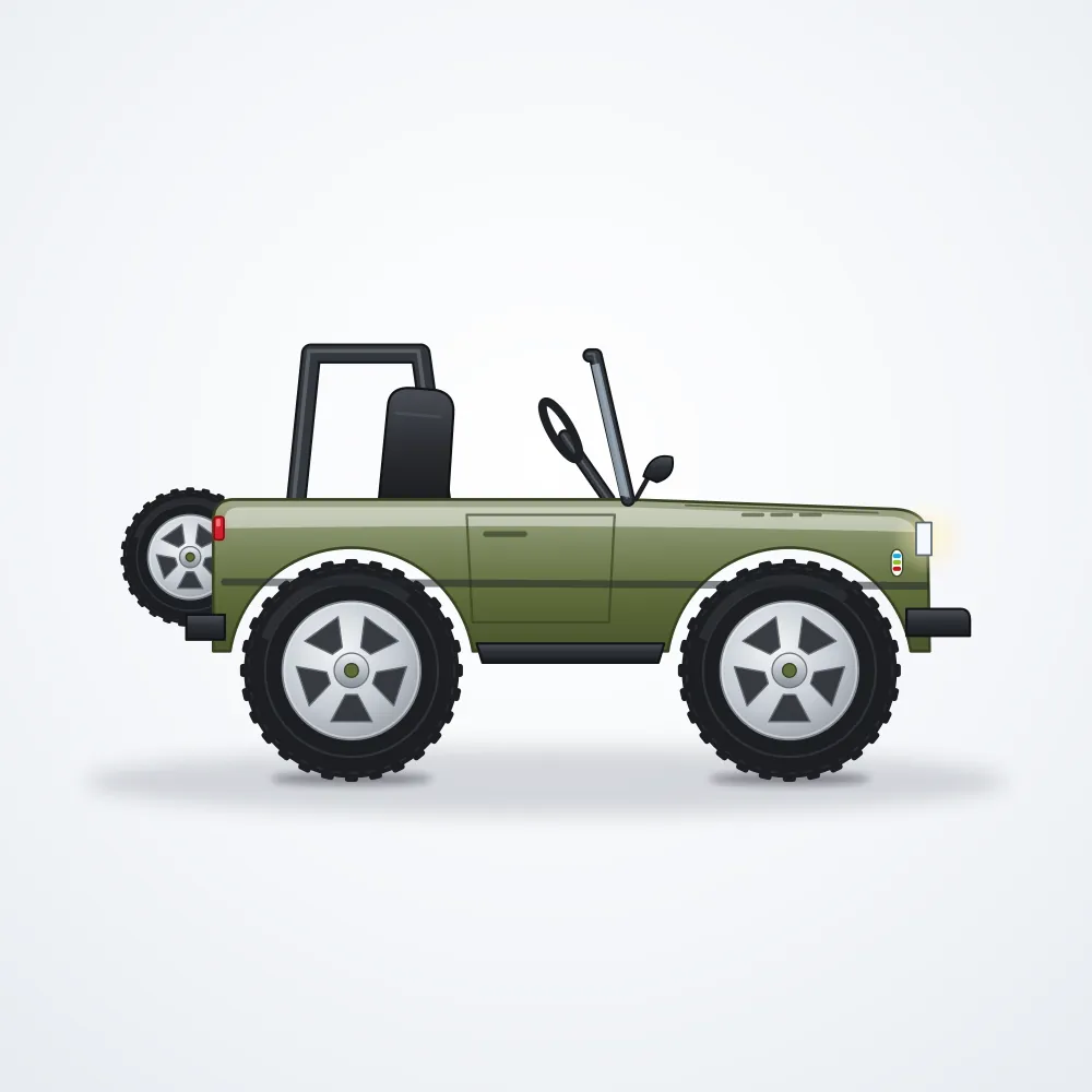 Baby Hope Akülü Jeep — Haki
