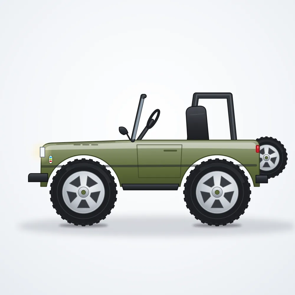 Baby Hope Akülü Jeep — Haki