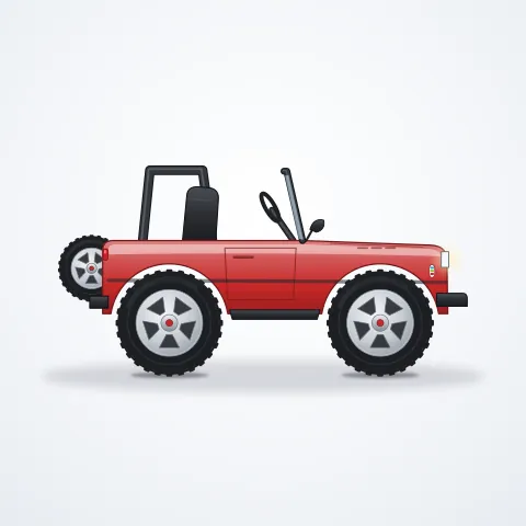 Dolu Akülü Jeep 12V — Kırmızı