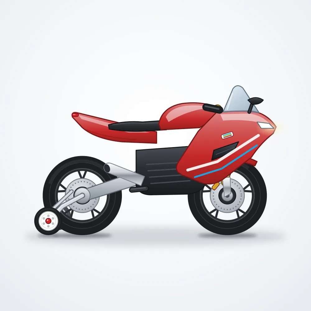 Cool Motor Akülü Motor — Kırmızı