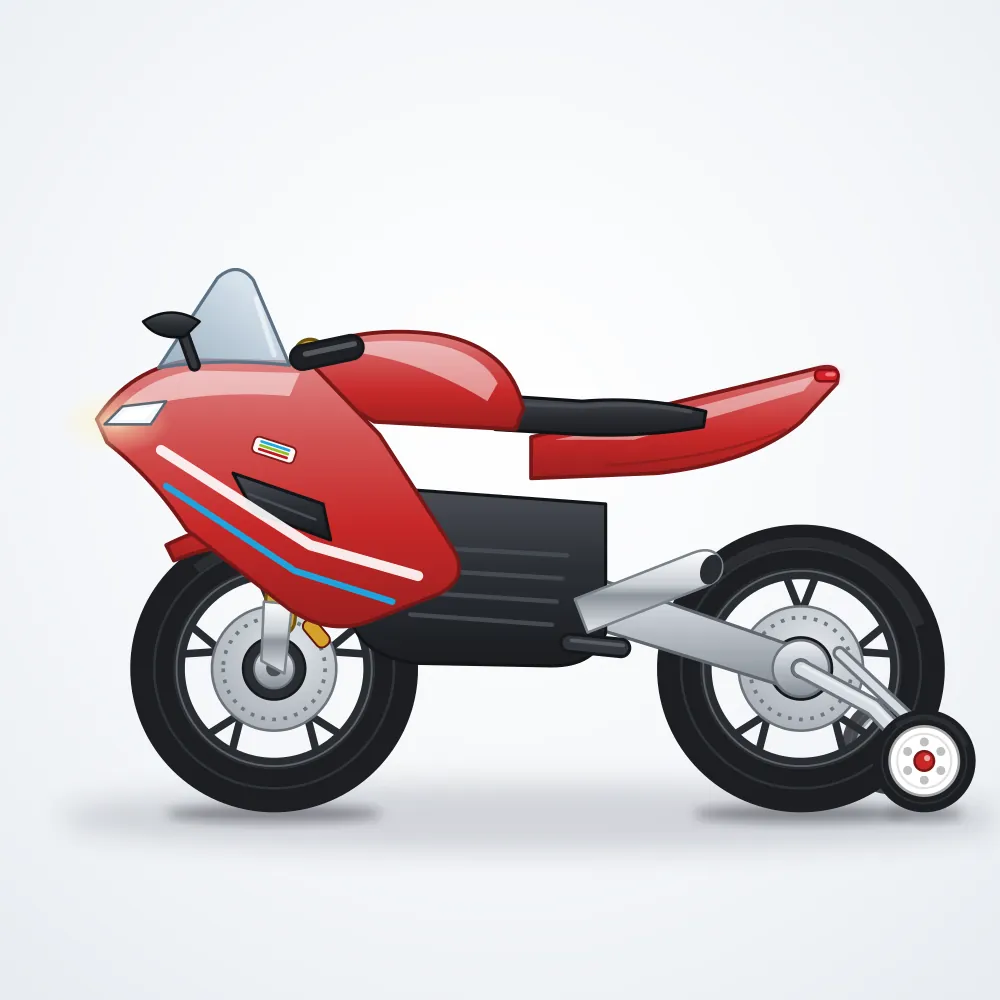 Cool Motor Akülü Motor — Kırmızı