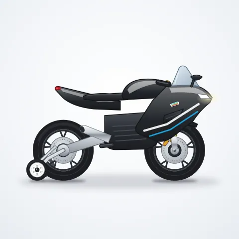 Cool Motor Akülü Motor — Siyah