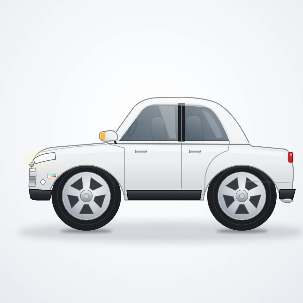 Baby Hope Akülü Sedan — Beyaz