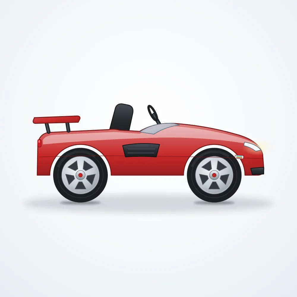 Cool Motor Akülü Yarış Arabası — Kırmızı