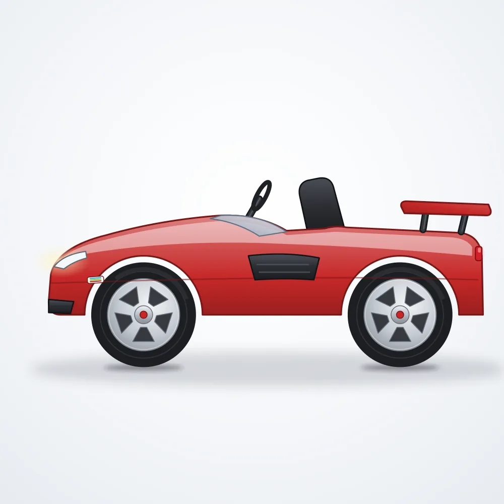 Cool Motor Akülü Yarış Arabası — Kırmızı