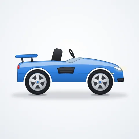 Minik Racer 24V Akülü Spor Araba — Mavi