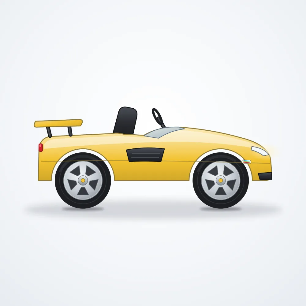 Minik Racer 24V Akülü Spor Araba — Sarı