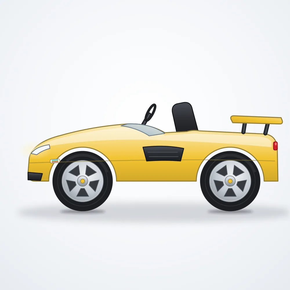 Minik Racer 24V Akülü Spor Araba — Sarı