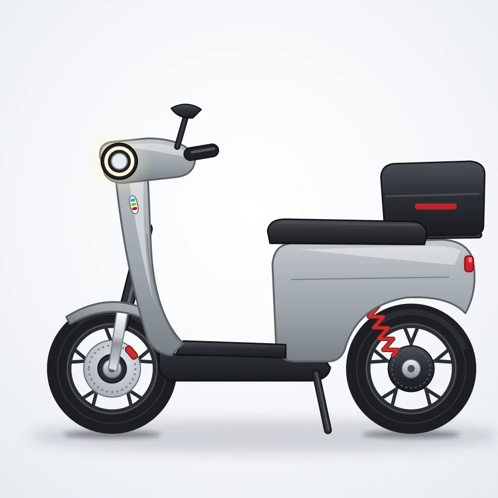 Voltis City M2 Elektrikli Moped — Gri