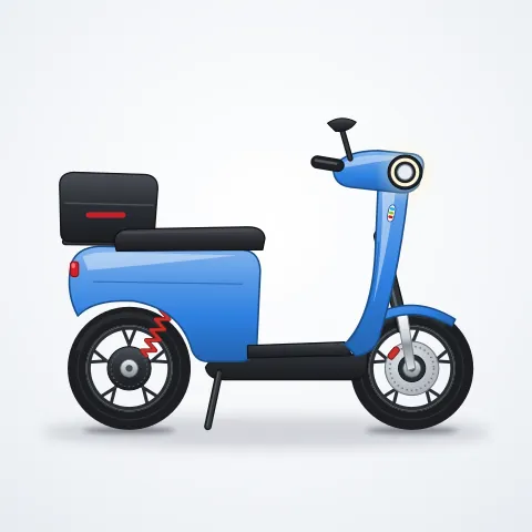 Voltis City M2 Elektrikli Moped — Mavi