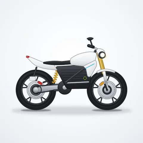BYT Volt S1 Elektrikli Motosiklet — Beyaz