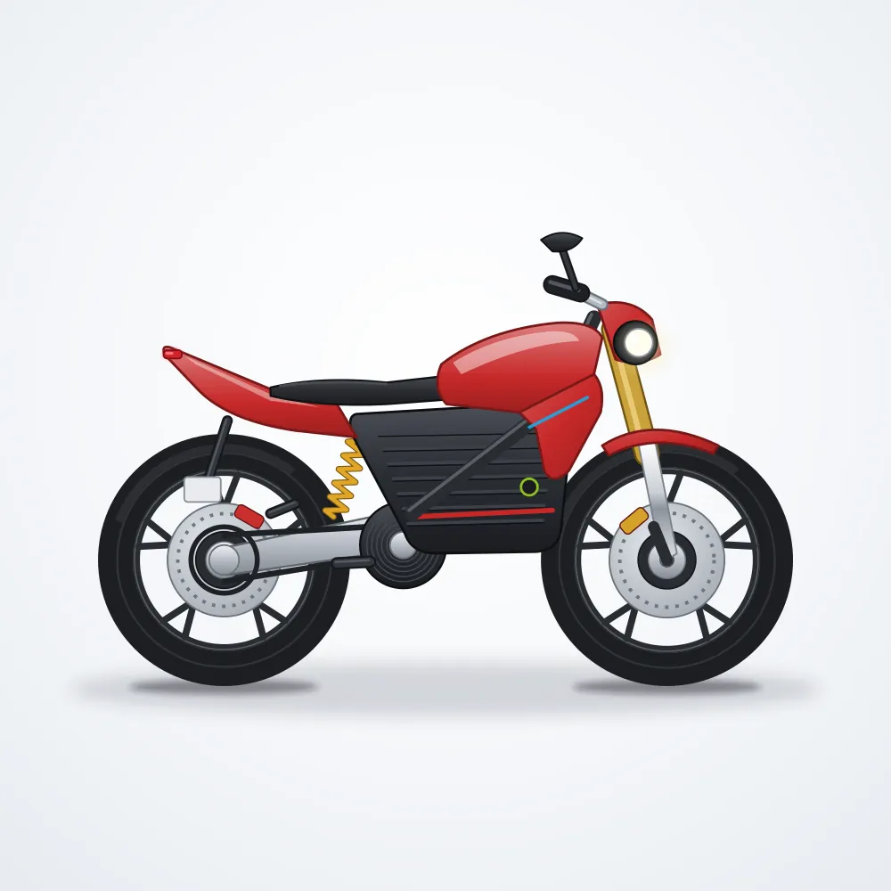 BYT Volt S1 Elektrikli Motosiklet — Kırmızı