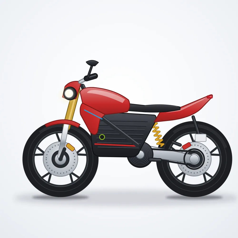 BYT Volt S1 Elektrikli Motosiklet — Kırmızı