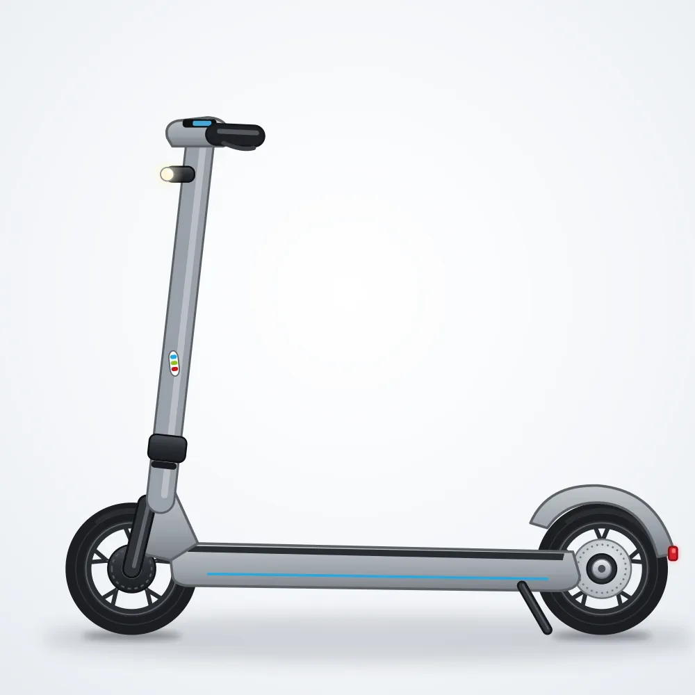 Kuba Katlanır Elektrikli Scooter — Gri