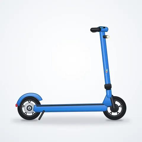 Kuba Katlanır Elektrikli Scooter — Mavi
