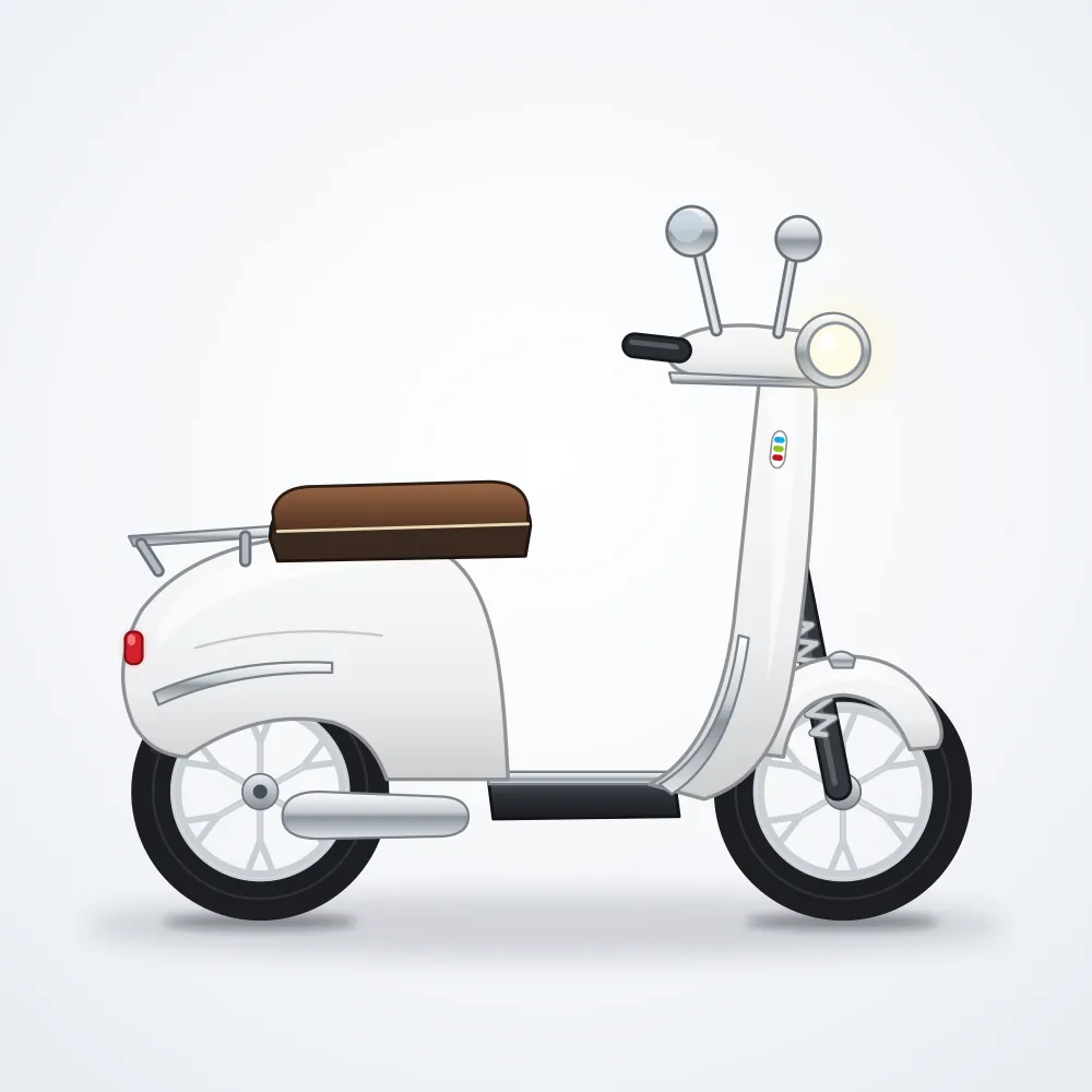 Yuki Motor Scooter 50 cc — Beyaz