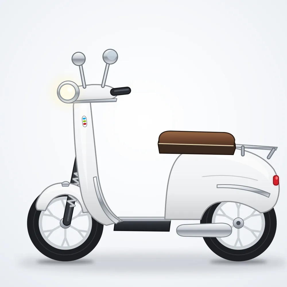Yuki Motor Scooter 50 cc — Beyaz