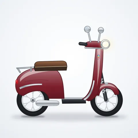 Yuki Motor Scooter 50 cc — Bordo
