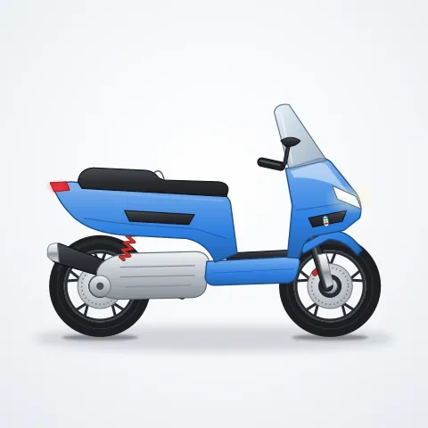 Kuzey Sport 150 Motor Scooter — Mavi