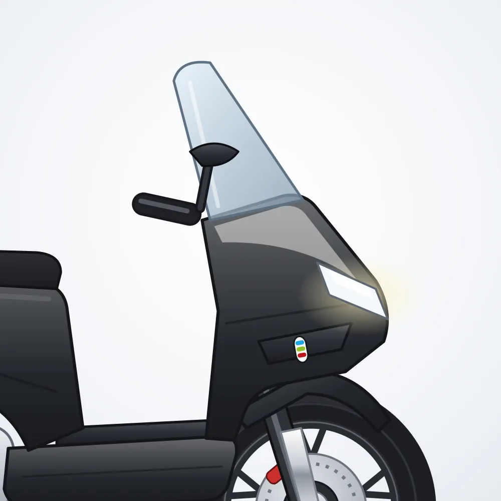 Kuzey Sport 150 Motor Scooter — Siyah